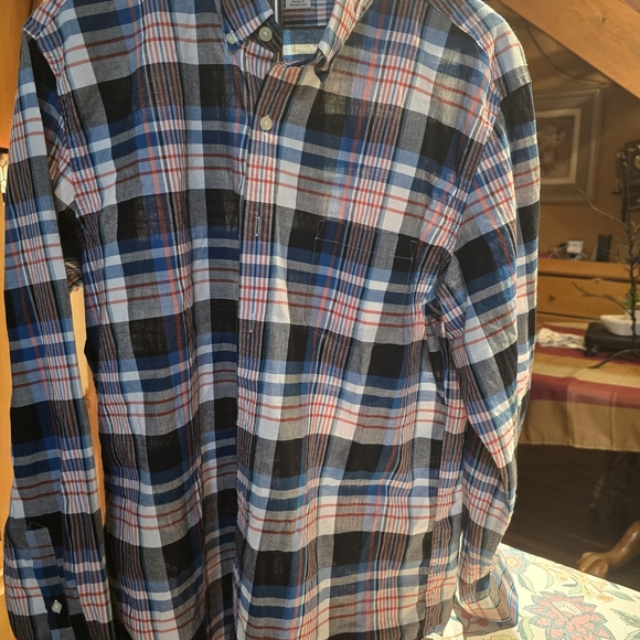 J. Crew Multicolor Plaid Dress Shirt Slim Fit. Xl - Picture 2 of 7